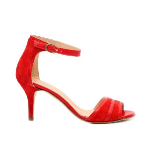 Босоніжки SITELLE Kira 70мм червоні замшеві