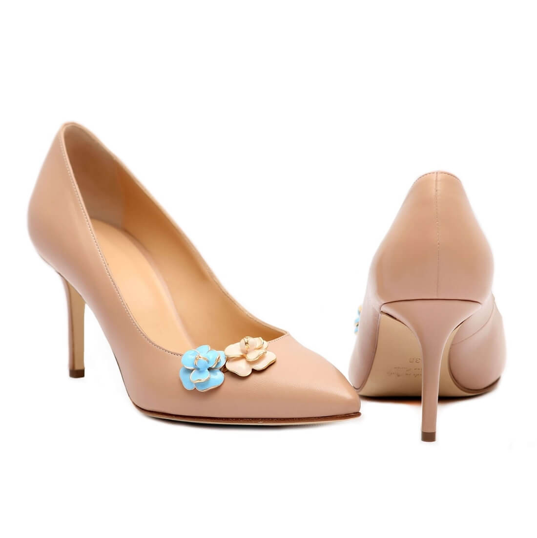 Туфли лодочки SITELLE Zoi 70мм бежевые кожаные — фото 4