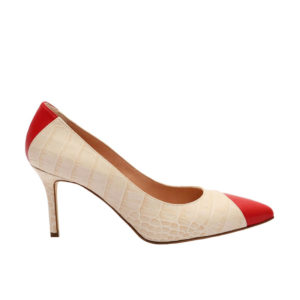 Maggy Pumps Beige-White Red 70
