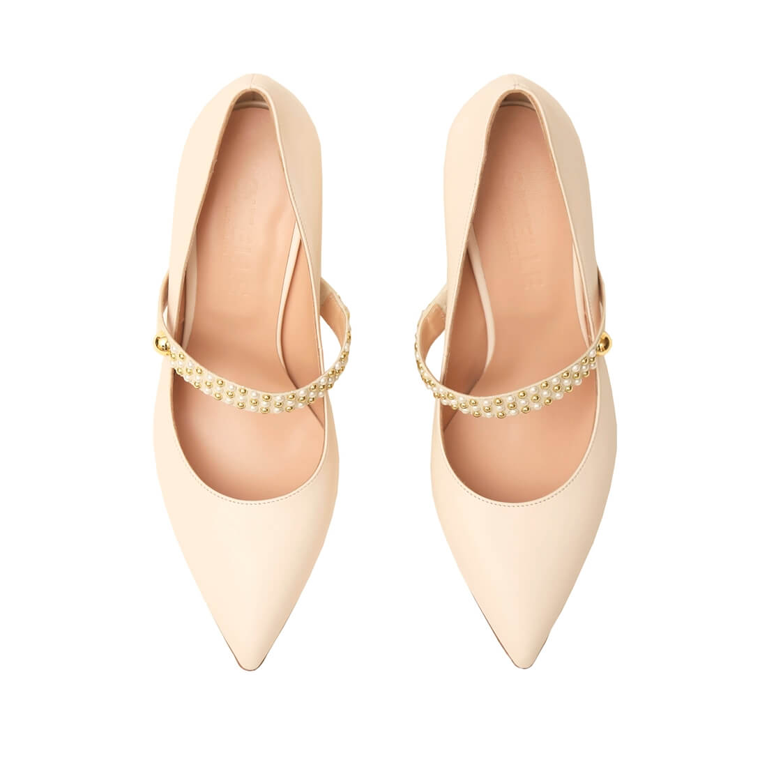 Туфлі човники SITELLE Mary 70мм молочно-білі шкіряні — фото 6