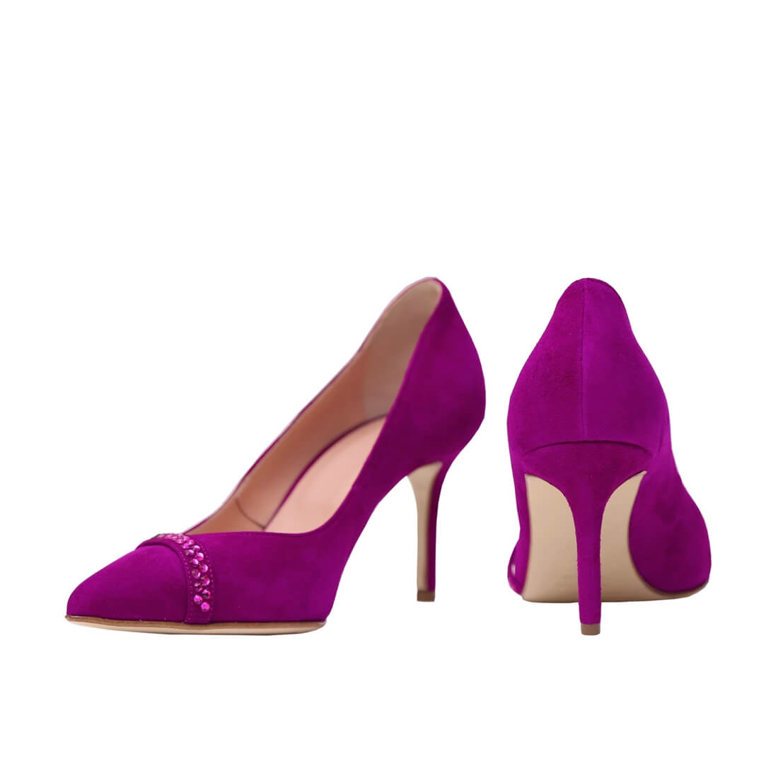 Buy Nika Pumps Purple Fuchsia Suede 70 70 mm heel SITELLE