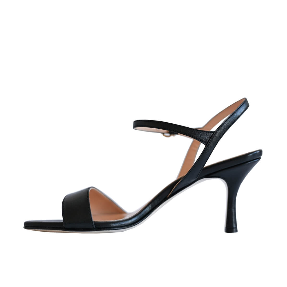 Босоніжки SITELLE Alice 70мм чорні шкіряні — фото 2