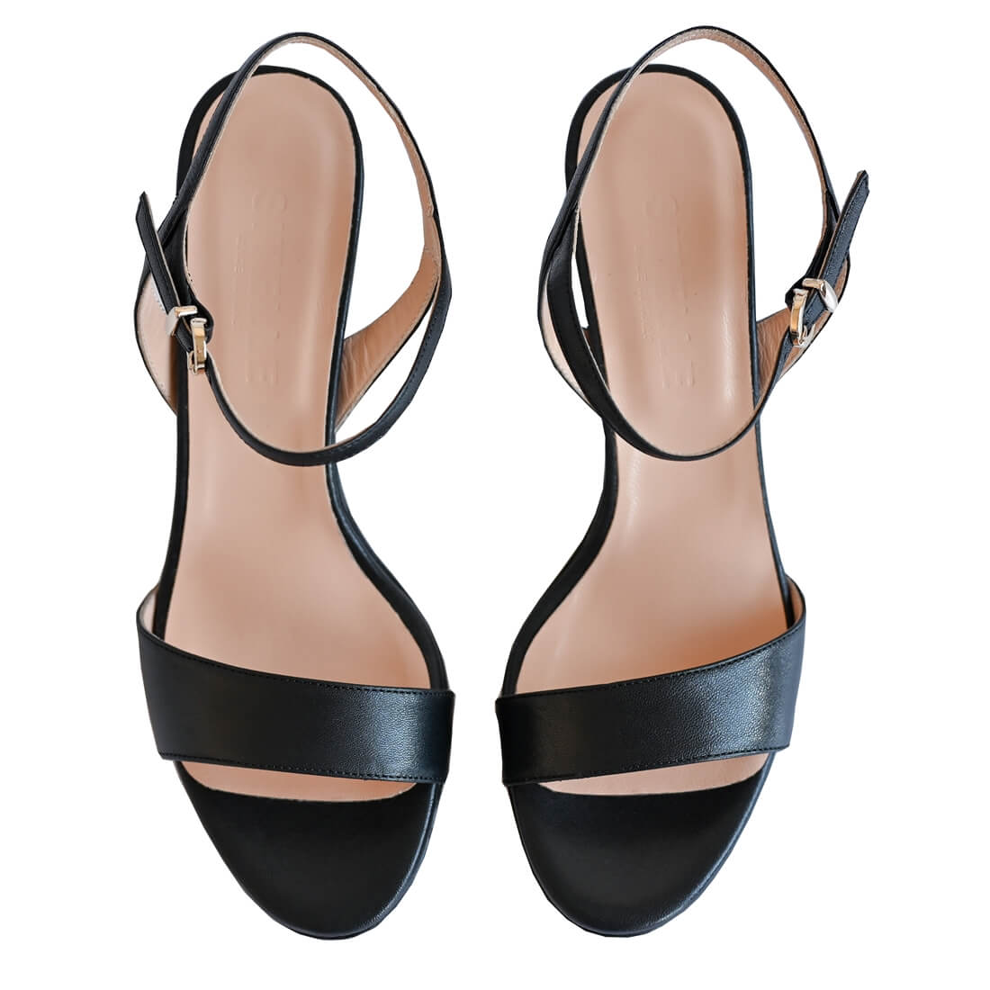 Босоніжки SITELLE Alice 70мм чорні шкіряні — фото 4